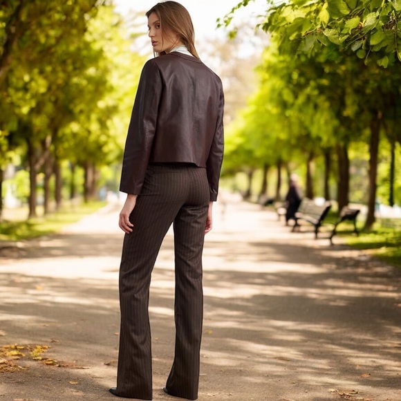 Worthington Women’s Brown Pinstripe Stretch Pants - Picture 5 of 16